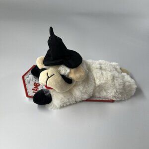 Lamb Chop Halloween Dog Toy Black Witch Hat Multipet 8" Spooky Squeak Toy